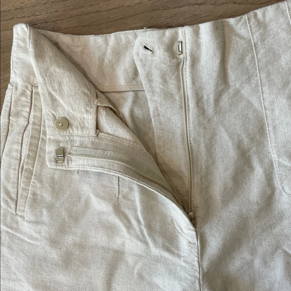 Zara Linen Blend High Waisted Pants Bloggers Fav Size Large